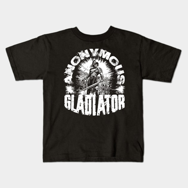 Anonymous Gladiator, warrior, fighter Kids T-Shirt by ArtMofid